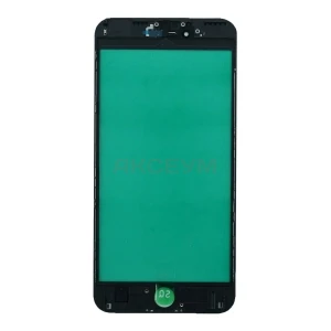 Стекло дисплея для iPhone 6 Plus с рамкой (черное) - Оригинал