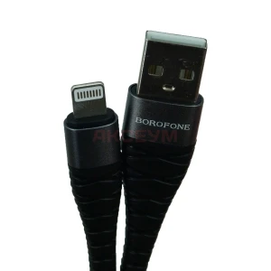 Кабель USB - Lightning Borofone BX32 (5A/оплетка нейлон/0.25 м) черный