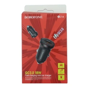 Автомобильное зарядное устройство Borofone BZ18 (18W QC3.0) черное