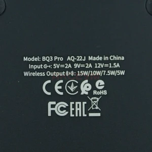 Беспроводное зарядное устройство Borofone BQ3 Pro (15W быстрая зарядка подсветка) черное
