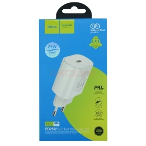 Сетевая зарядка Type-C Hoco N22 (25W QC3.0 PD) белая