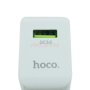Сетевая зарядка Hoco C98A (18W/QС3.0/кабель MicroUSB) белая