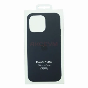 Чехол накладка для iPhone 13 Pro Max MagSafe Silicone с анимацией (чёрный)