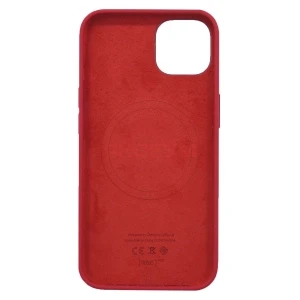 Чехол накладка для iPhone 13 MagSafe Silicone с анимацией (красный)