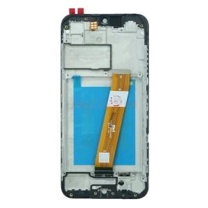 Дисплей с рамкой для Samsung Galaxy A01/M01 (A015F/M015F) с тачскрином (широкий коннектор, черный) - Оригинал REF
