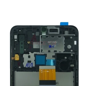 Дисплей с рамкой для Samsung Galaxy A02 (A022G) с тачскрином (черный) - Оригинал REF