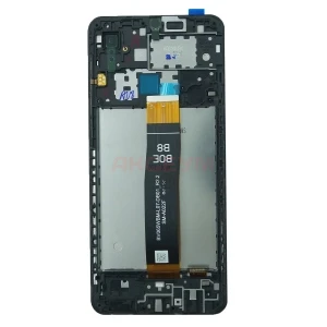 Дисплей с рамкой для Samsung Galaxy A02 (A022G) с тачскрином (черный) - Оригинал REF