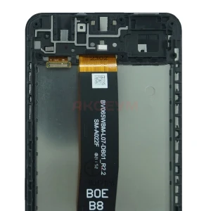 Дисплей с рамкой для Samsung Galaxy A02 (A022G) с тачскрином (черный) - Оригинал REF