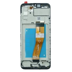 Дисплей с рамкой для Samsung Galaxy A02s (A025F) с тачскрином (черный) - Оригинал REF
