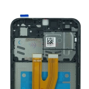 Дисплей с рамкой для Samsung Galaxy A03 Core (A032F) с тачскрином (черный) - Оригинал REF