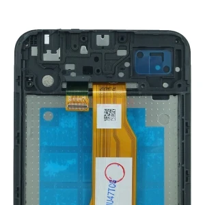 Дисплей с рамкой для Samsung Galaxy A03 Core (A032F) с тачскрином (черный) - Оригинал REF