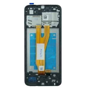 Дисплей с рамкой для Samsung Galaxy A03 Core (A032F) с тачскрином (черный) - Оригинал REF
