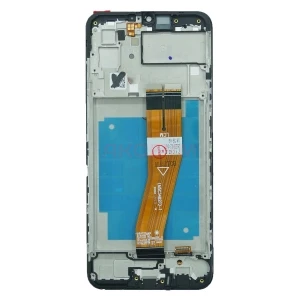 Дисплей с рамкой для Samsung Galaxy A03 (A035F) с тачскрином (черный) - Оригинал REF