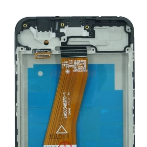 Дисплей с рамкой для Samsung Galaxy A03 (A035F) с тачскрином (черный) - Оригинал REF
