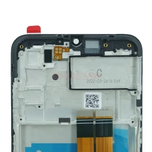 Дисплей с рамкой для Samsung Galaxy A03s (A037F) с тачскрином (черный) - Оригинал REF (GH81-21232A)