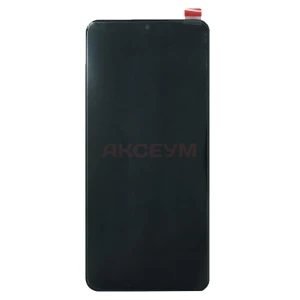 Дисплей с рамкой для Samsung Galaxy A12 (A125F) с тачскрином (черный) - Оригинал REF