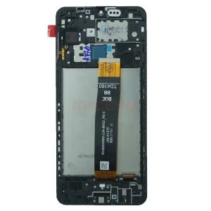 Дисплей с рамкой для Samsung Galaxy A12 Nacho (A127F) с тачскрином (черный) - Оригинал REF