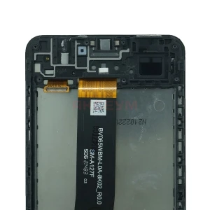 Дисплей с рамкой для Samsung Galaxy A12 Nacho (A127F) с тачскрином (черный) - Оригинал REF