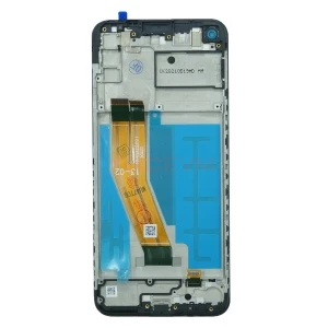 Дисплей с рамкой для Samsung Galaxy M11 (M115F) с тачскрином (черный) - Оригинал REF