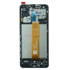 Дисплей с рамкой для Samsung Galaxy M12 (M127F) с тачскрином (черный) - Оригинал REF