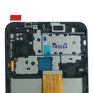 Дисплей с рамкой для Samsung Galaxy M12 (M127F) с тачскрином (черный) - Оригинал REF