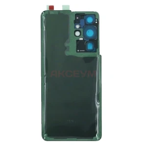 Задняя крышка для Samsung Galaxy S21 Ultra (G998B) черная - Премиум
