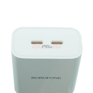 Сетевая зарядка Type-C Borofone BA73A (35W/PD/QC3.0/кабель Type-C-Type-C) белая