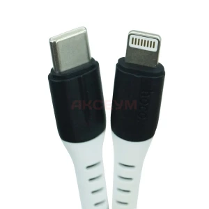 Кабель Type-C - Lightning Hoco X82 (3A/20W/PD/силикон/термостойкий) черный