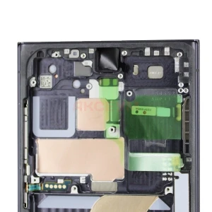 Дисплей с рамкой для Samsung Galaxy S23 Ultra (S918B) с тачскрином (черный) - Оригинал