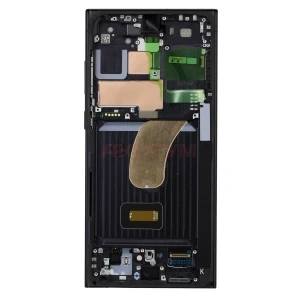 Дисплей с рамкой для Samsung Galaxy S23 Ultra (S918B) с тачскрином (черный) - Оригинал