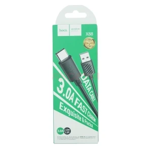Кабель USB - Type-C Hoco X88 (3A) черный