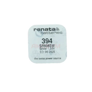 Батарейка 394/380/SR936SW/G9 Renata Silver 1.55V