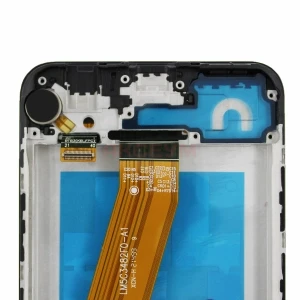 Дисплей с рамкой для Samsung Galaxy A03s (A037F) GH81-21233A с тачскрином (черный) длина 163 мм - Оригинал REF