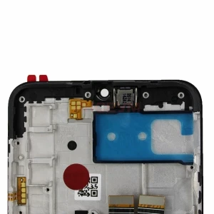 Дисплей с рамкой для Samsung Galaxy A03s (A037F) GH81-21233A с тачскрином (черный) длина 163 мм - Оригинал REF