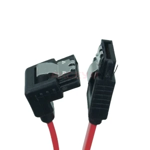 Кабель SATA - SATA Atcom (угловой/силикон/0.5 м) красный