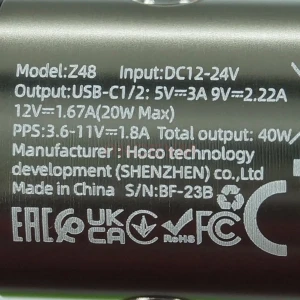Автомобильное зарядное устройство Type-C Hoco Z48 (40W/QC3.0/PD/2 порта/кабель Type-C-Lightning) cерое