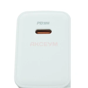 Сетевая зарядка Type-C Borofone BA77A (30W/PD) белая