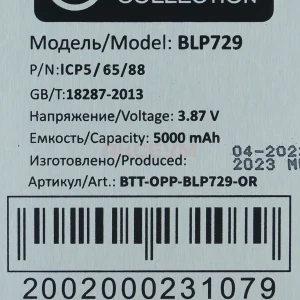 Аккумулятор BLP729 для Realme 5/C3/C11/C21/C11 2021/C21Y/Narzo 50i - Премиум