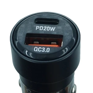 Автомобильное зарядное устройство USB/Type-C Borofone BZ20 (38W/QC3.0/PD 20W) черное