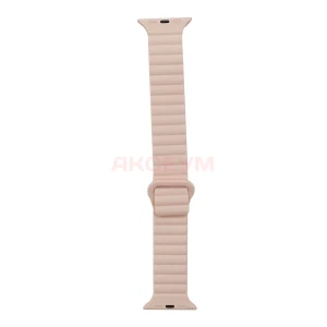 Ремешок для Apple Watch 38/40/41 мм. силиконовый на магните (песочный/оранжевый)