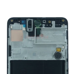 Дисплей с рамкой для Samsung Galaxy A51 (A515F) с тачскрином (черный) - Оригинал REF