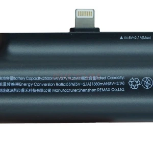 Внешний аккумулятор с разъемом Lightning Remax RPP-576 2500 mAh (15W) черный