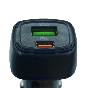 Автомобильное зарядное устройство USB/Type-C BC CC119 (20W/QC3.0/PD/1Type-C/1USB) черное