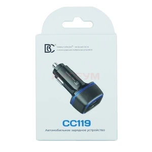 Автомобильное зарядное устройство USB/Type-C BC CC119 (20W/QC3.0/PD/1Type-C/1USB) черное
