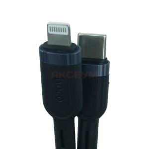 Кабель Type-C - Lightning Hoco U117 (20W/интеллектуальное отключение) черный