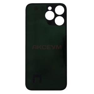 Задняя крышка для iPhone 14 Pro Max (широкий вырез/логотип) темно-фиолетовая - Премиум