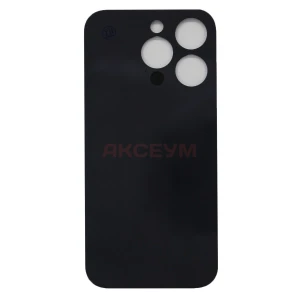 Задняя крышка для iPhone 14 Pro (широкий вырез камеры/логотип) темно-фиолетовая - Премиум