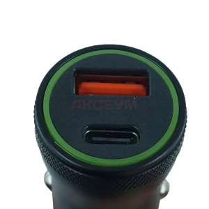 Автомобильное зарядное устройство USB/Type-C XO CC33 (18W/QC3.0/PD/1Type-C/1USB) черное