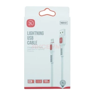 Кабель USB - Lightning XO NB151 (2.4A/плоский) белый