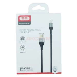 Кабель USB - Lightning XO NB188 (2.4A) серый